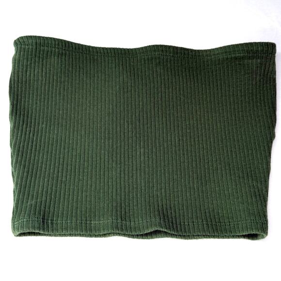 URBAN OUTFITTERS Ribbed Tube Top Green Women Size SP Fairycore Y2K Style Bandeau - Picture 1 of 4